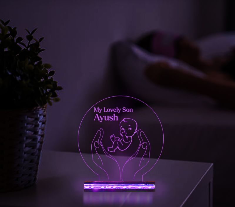 My Lovely Son Design Night Lamp With Customized Name