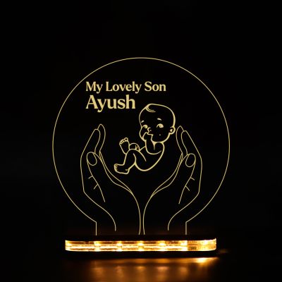 My Lovely Son Design Night Lamp With Customized Name