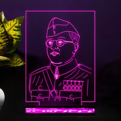 Netaji Subhash Chandra Bose Design Night Lamp