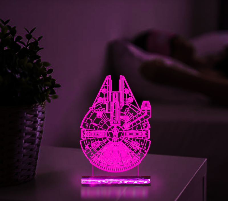 Star Wars Millennium Falcon Design Night Lamp