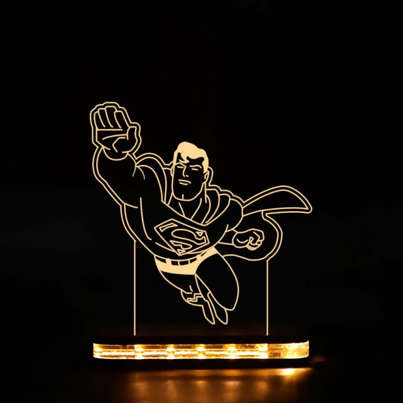 Superman Character Design Night Lamp