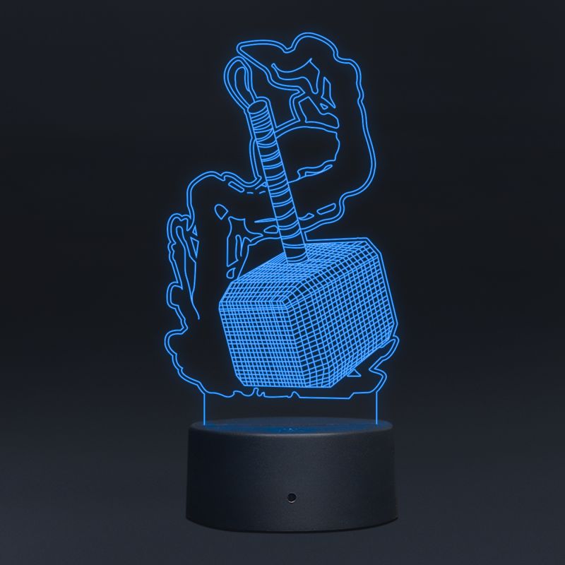 The 3D Hammer of Thor Night Lamp