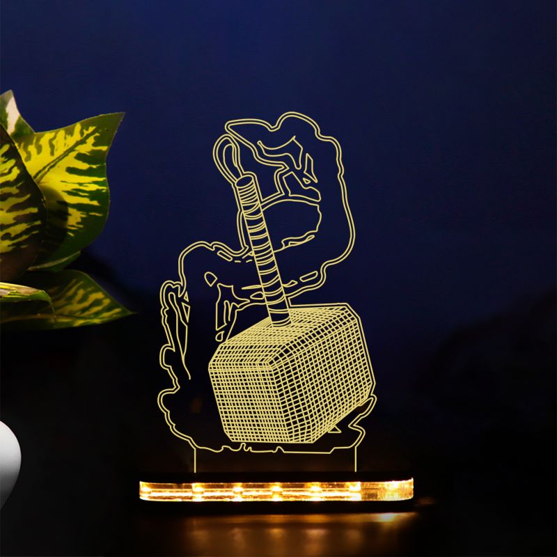 The 3D Hammer of Thor Night Lamp