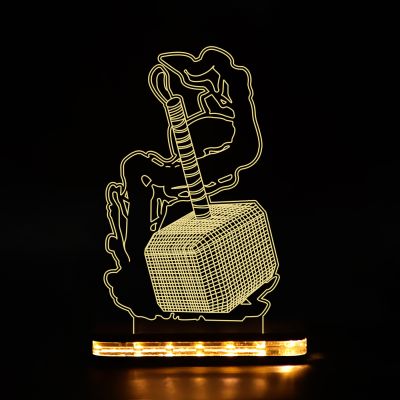 The 3D Hammer of Thor Night Lamp