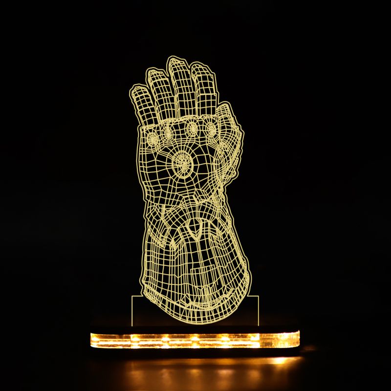 3D Thanos Gauntlet Design Night Lamp