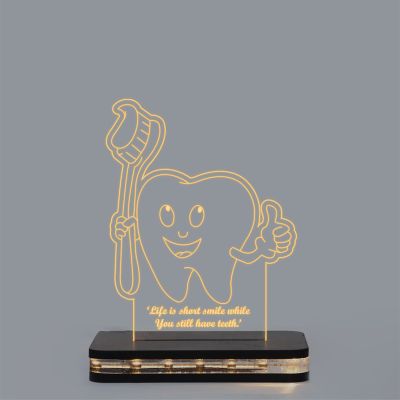 Teeth With Brush Design Night Lamp