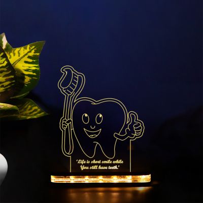 Teeth With Brush Design Night Lamp