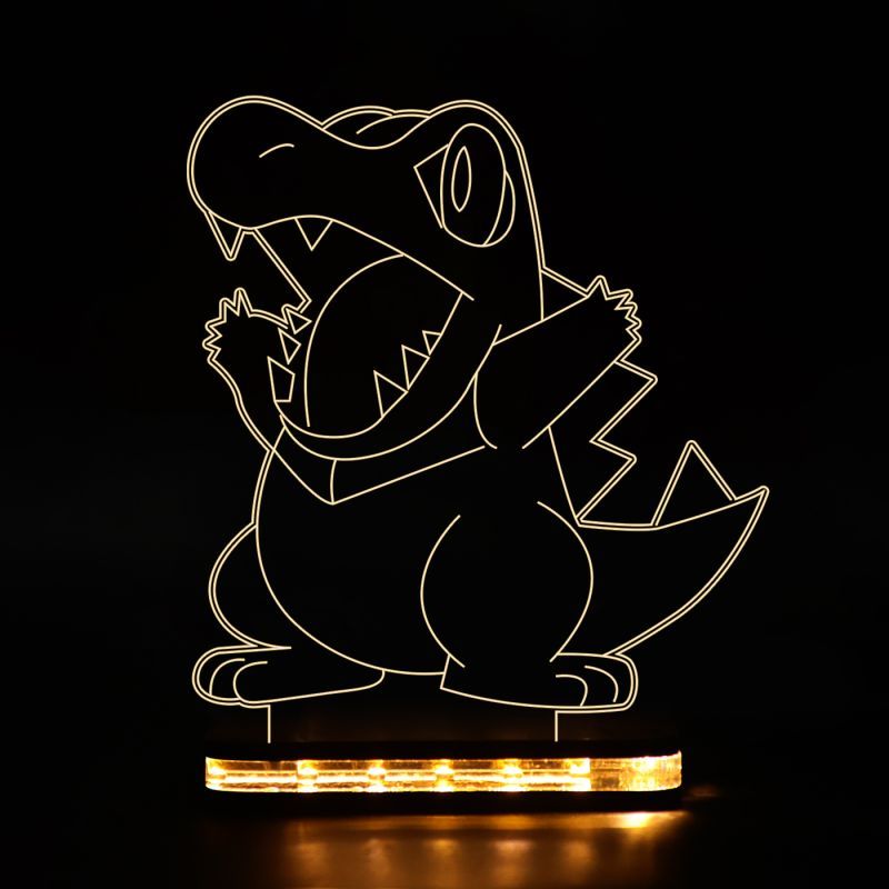 Totodile Pokemon Design Night Lamp