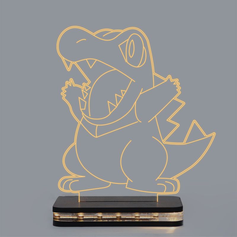 Totodile Pokemon Design Night Lamp