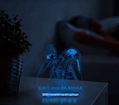 Wedding Couple Design Night Lamp (Customized Names)