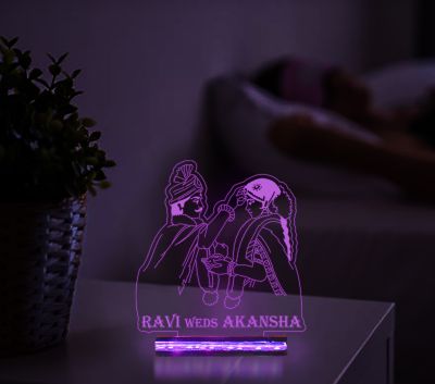 Wedding Couple Design Night Lamp (Customized Names)