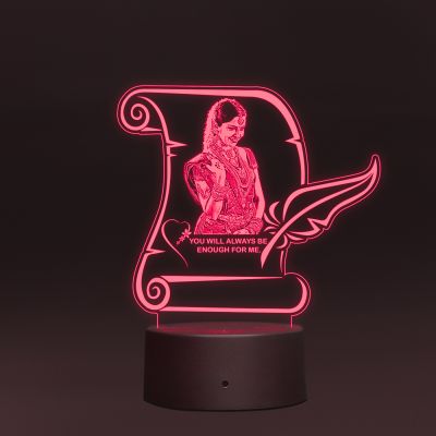 Customized Photo On the Note Pad Design Night Lamp