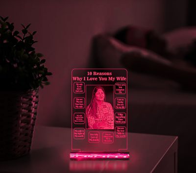 10 Reasons Why I Love My Wife Night Lamp (Customized Photo)