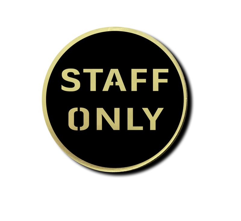 Staff Only Acrylic Sign Board For Office's, Mall's ETC