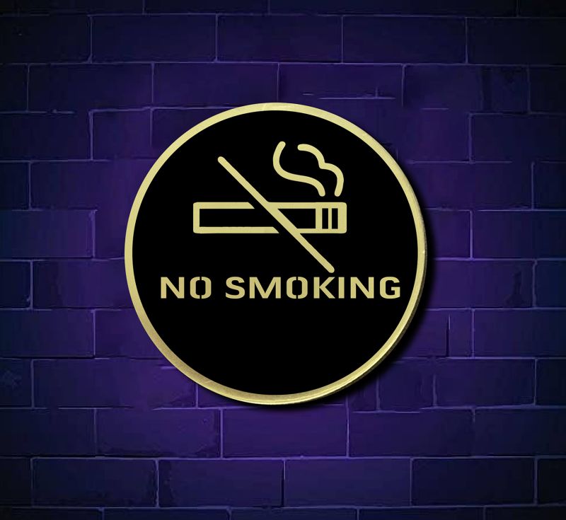 No Smoking Acrylic Sign Board For Office's, Mall's ETC