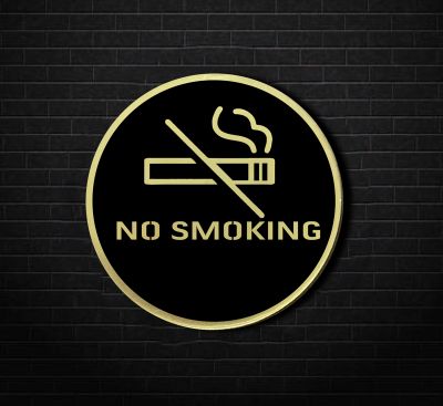 No Smoking Acrylic Sign Board For Office's, Mall's ETC