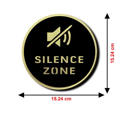 Silence Zone Acrylic Sign Boards For Hospital's, Theatres ETC