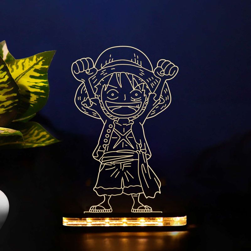 Monkey D Luffy Anime Character Design Night Lamp