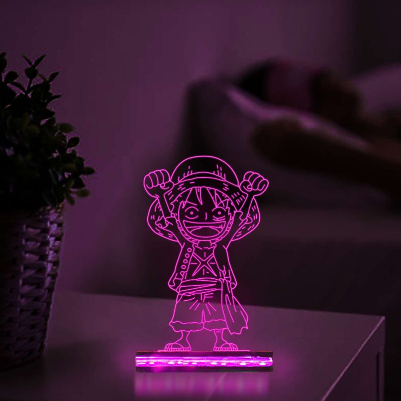 Monkey D Luffy Anime Character Design Night Lamp