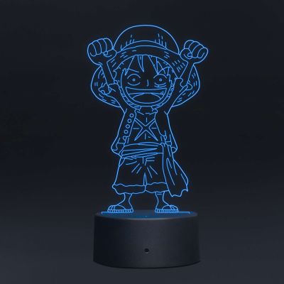 Monkey D Luffy Anime Character Design Night Lamp