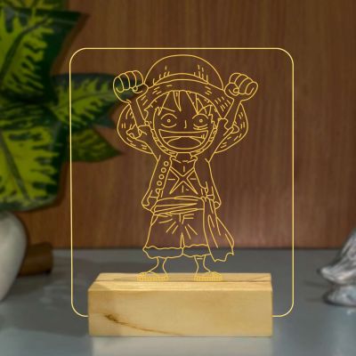 Monkey D Luffy Anime Character Design Night Lamp