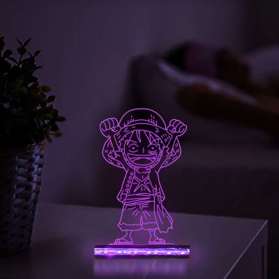 Monkey D Luffy Anime Character Design Night Lamp