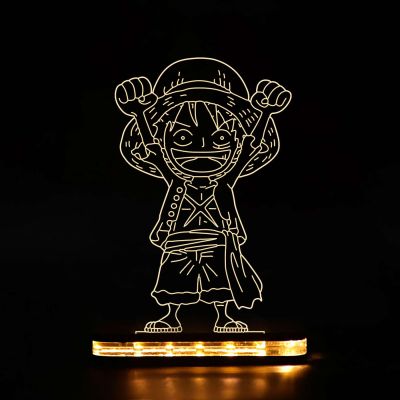 Monkey D Luffy Anime Character Design Night Lamp