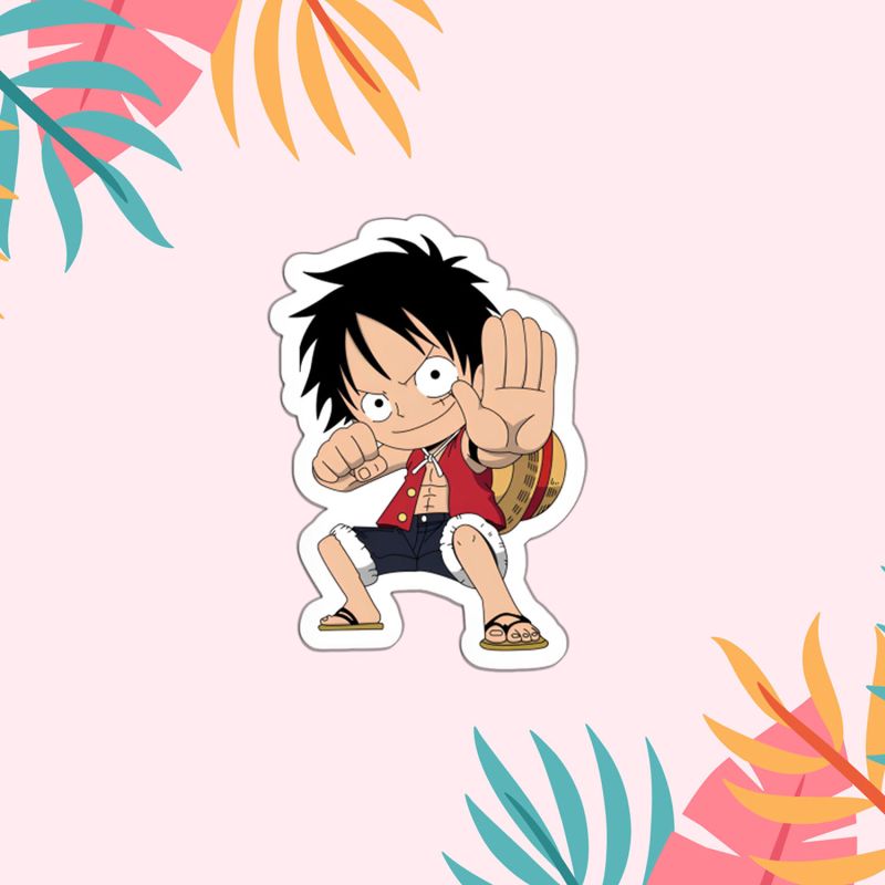 Monkey D Luffy Anime Character Design Magnet Sticker For Decoration