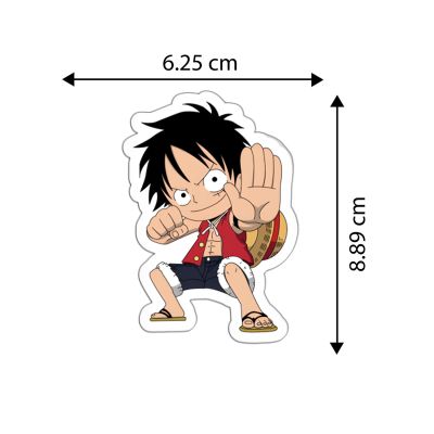 Monkey D Luffy Anime Character Design Magnet Sticker For Decoration