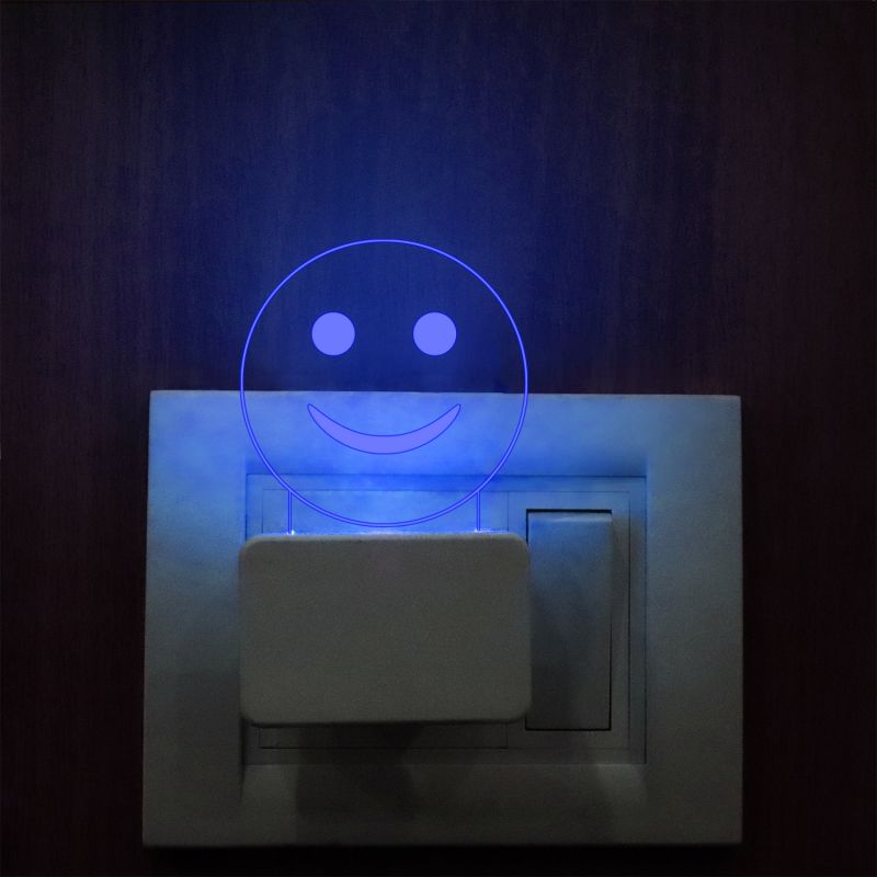 Smile Emoji Design Plug In Night Lamp