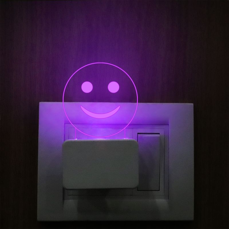 Smile Emoji Design Plug In Night Lamp