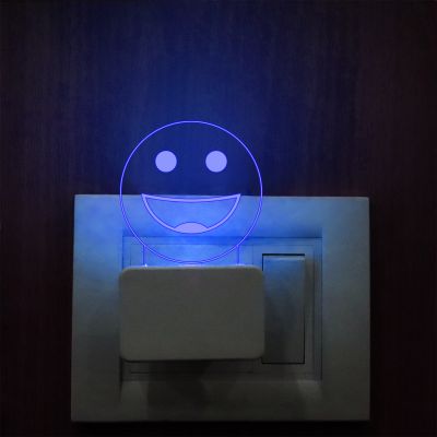 Smiley Emoji Design Plug In Night Lamp