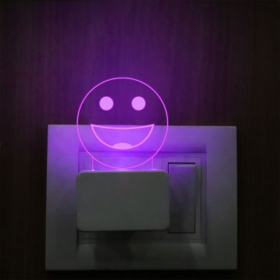 Smiley Emoji Design Plug In Night Lamp