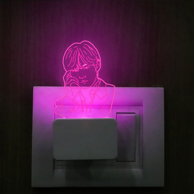 Kim Taehyung Korean Pop Star Plug In Night Lamp