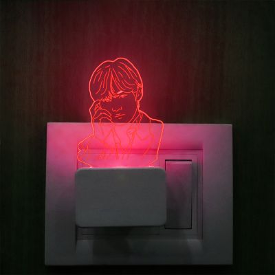 Kim Taehyung Korean Pop Star Plug In Night Lamp