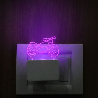 Racing Bike Design Plug In Night Lamp