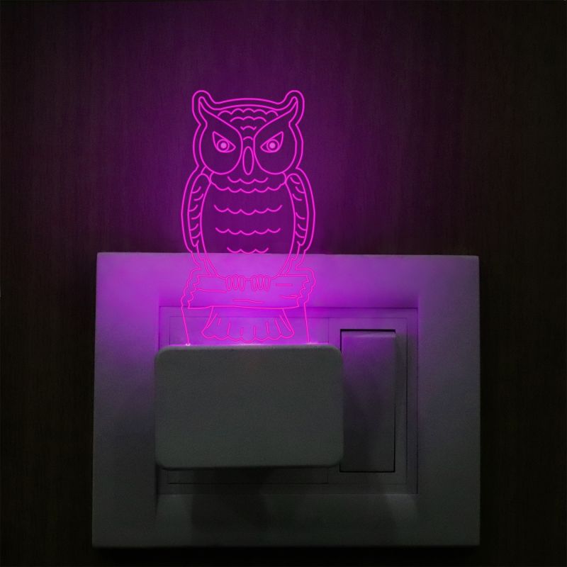 Owl Design Plug In Night Lamp