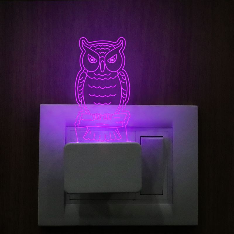 Owl Design Plug In Night Lamp