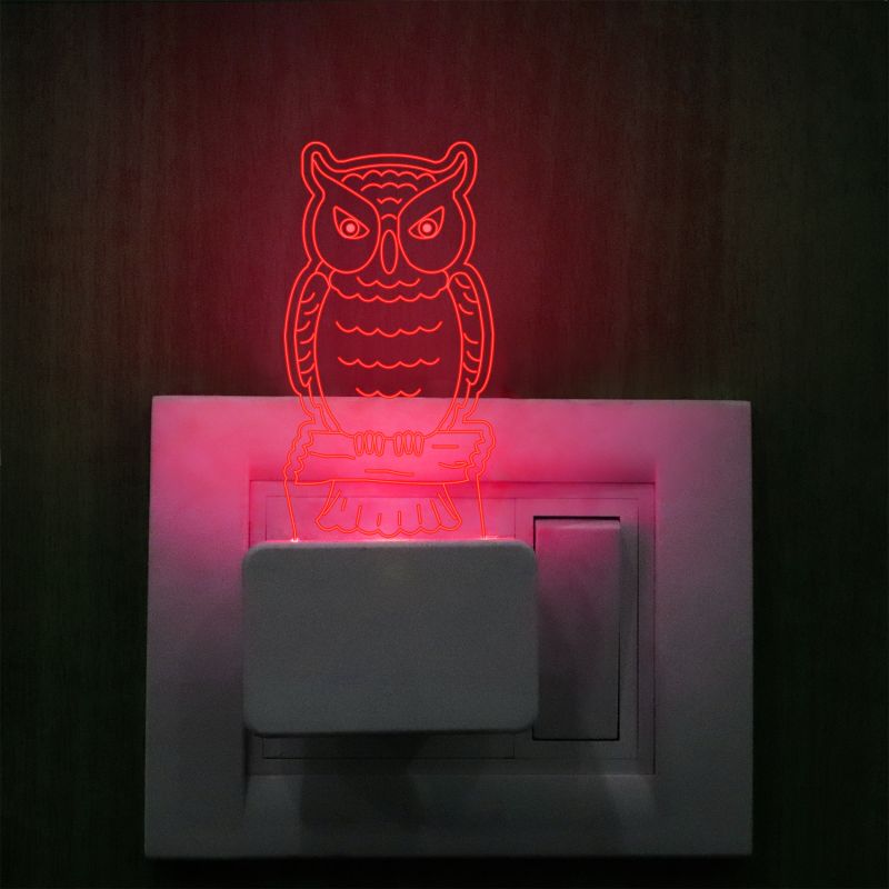 Owl Design Plug In Night Lamp