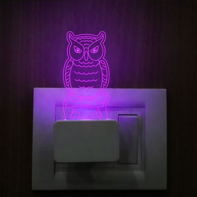 Owl Design Plug In Night Lamp