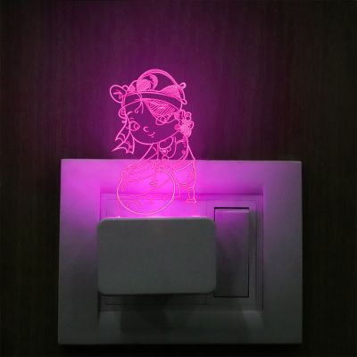 Little Krishna Design Plug In Night Lamp