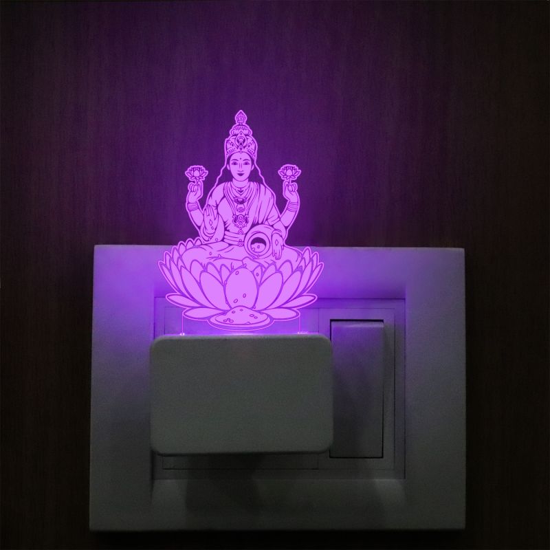 Mata Lakshmi Ji Design Plug In Night Lamp