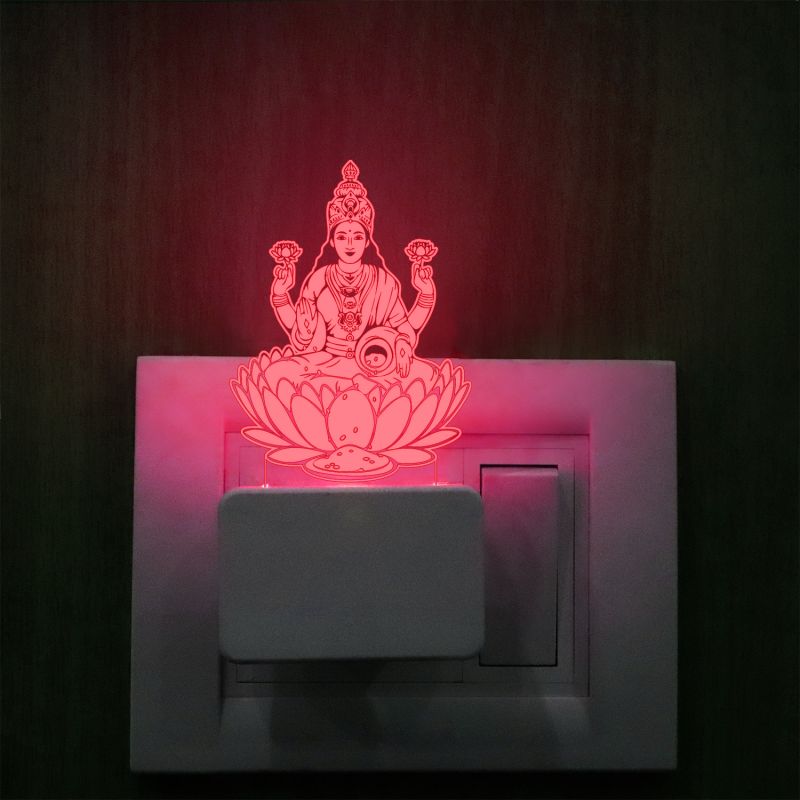 Mata Lakshmi Ji Design Plug In Night Lamp