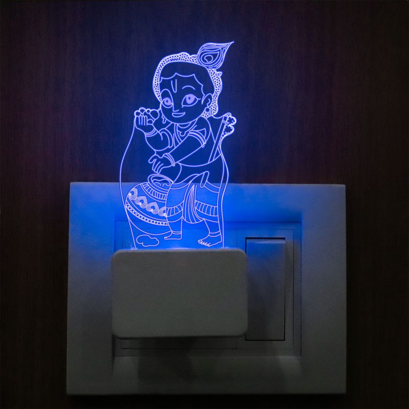 Little Krishna Ji Design Plug In Night Lamp