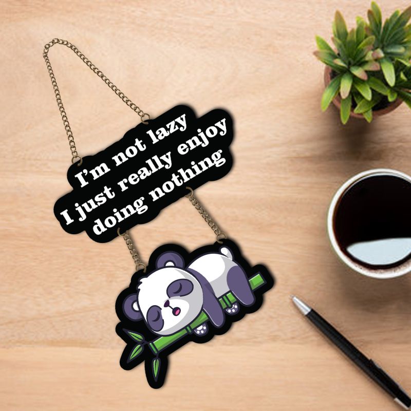 Text With Panda Wall Hanging For The Decorations