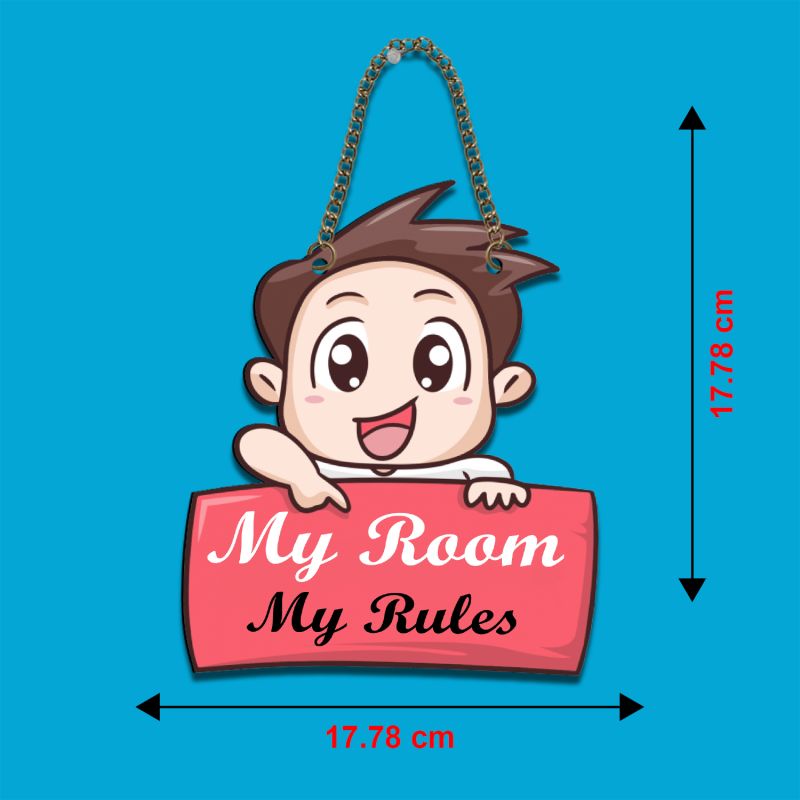 My Room My Rules Texted With Boy Wall Hanging For The Decorations