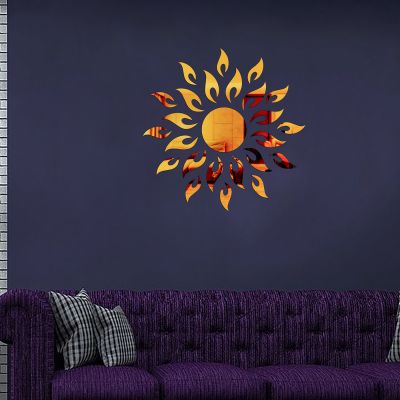 Sun Pattern Design Mirror Stickers For the Decorations