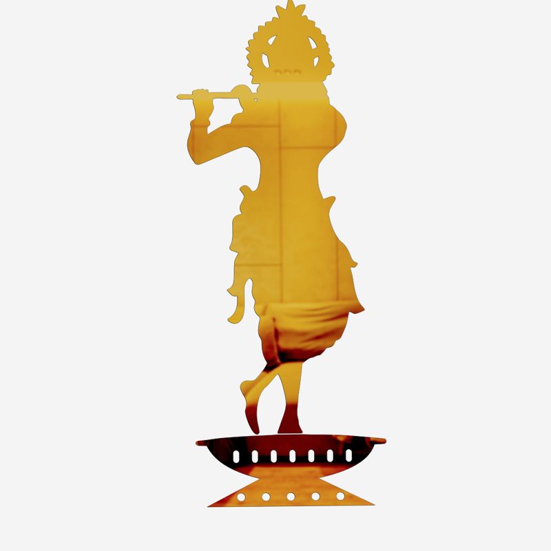 Lord Krishna Ji Design Mirrior Sticker For The Decorations