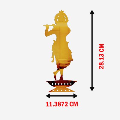 Lord Krishna Ji Design Mirrior Sticker For The Decorations