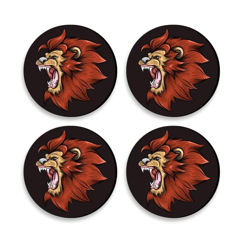 Lion Design Printed Coaster For The Home, Offices ETC